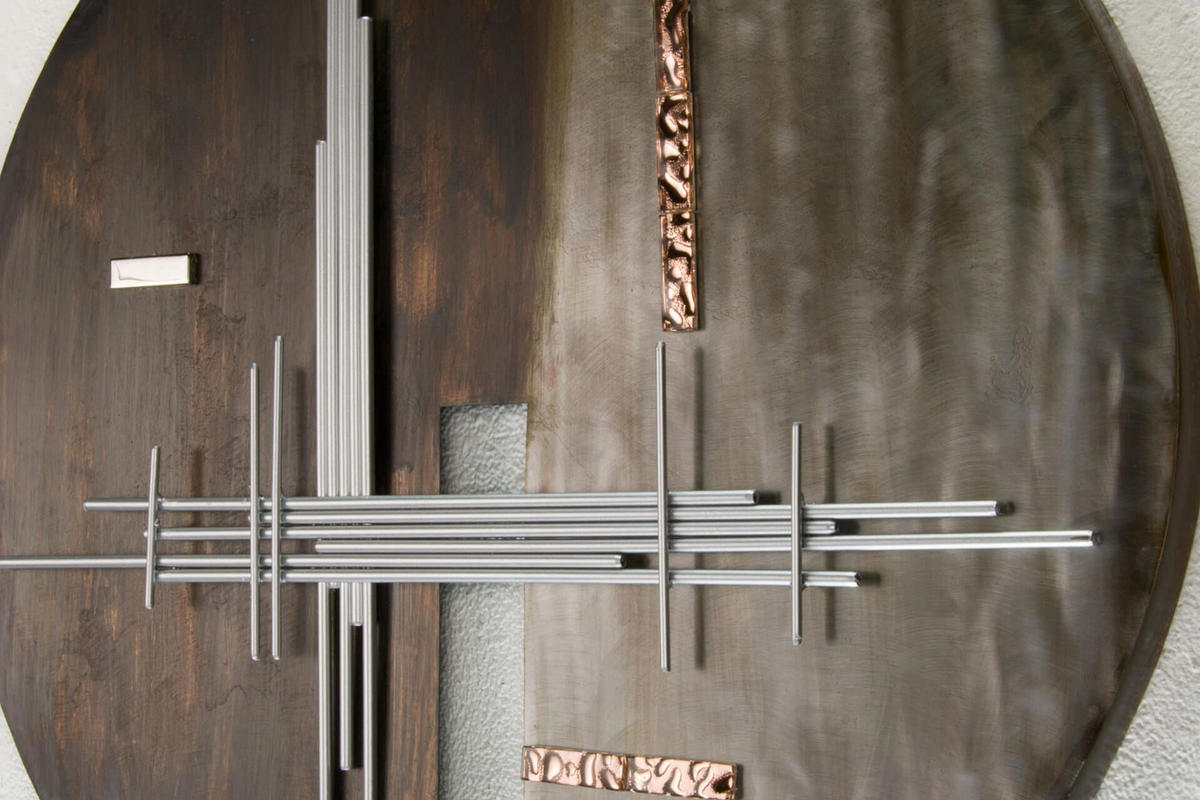 WANDDEKO Braun 61/61 cm - Braun, Metall (1.5/61/6cm) - KUNSTLOFT