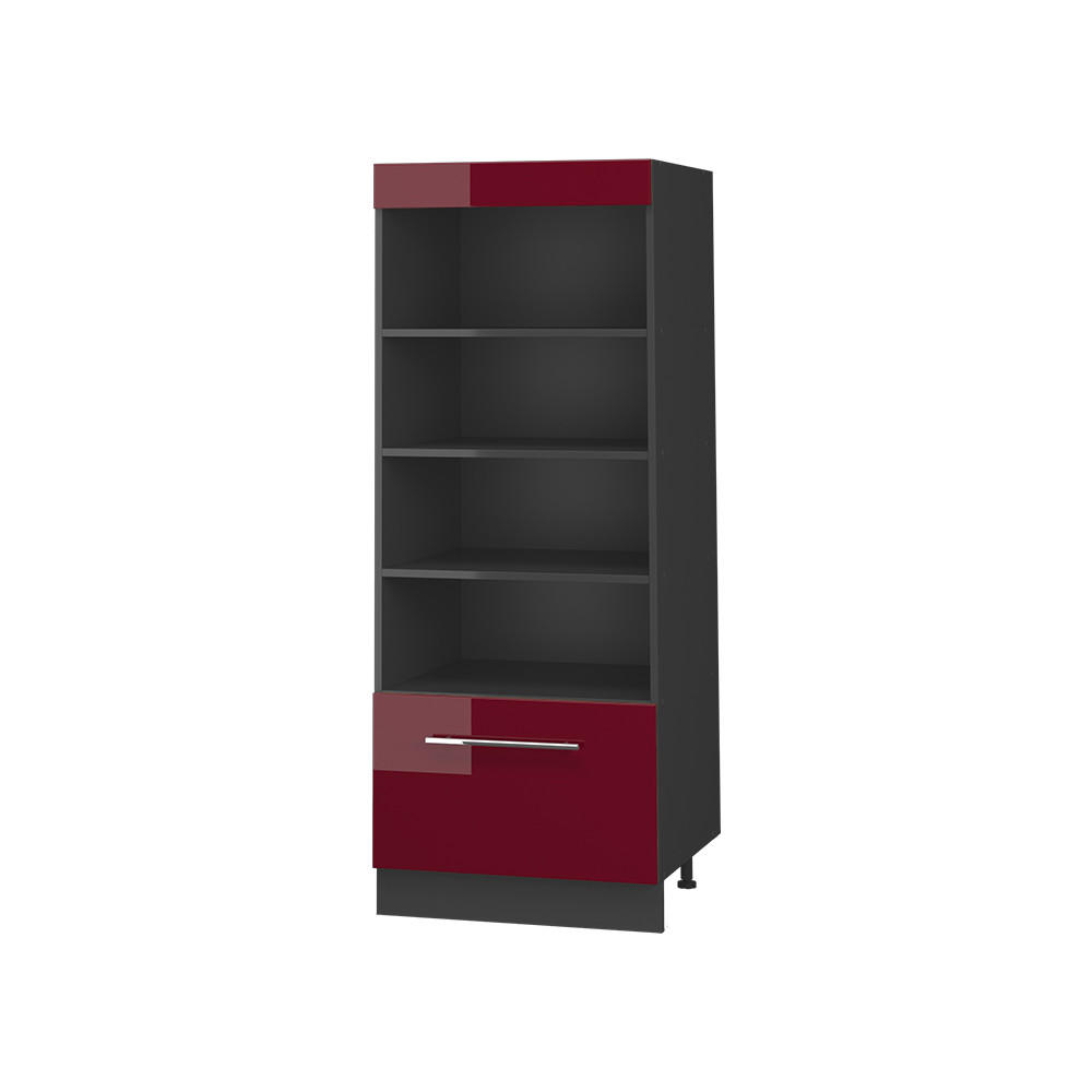 KUCHYNSKÝ REGÁL Fame-Line, Bordeaux vysoký lesk/antracitová, 60 cm - bordová/antracitová, kompozitné drevo (60/153.6/58.1cm) - Vicco