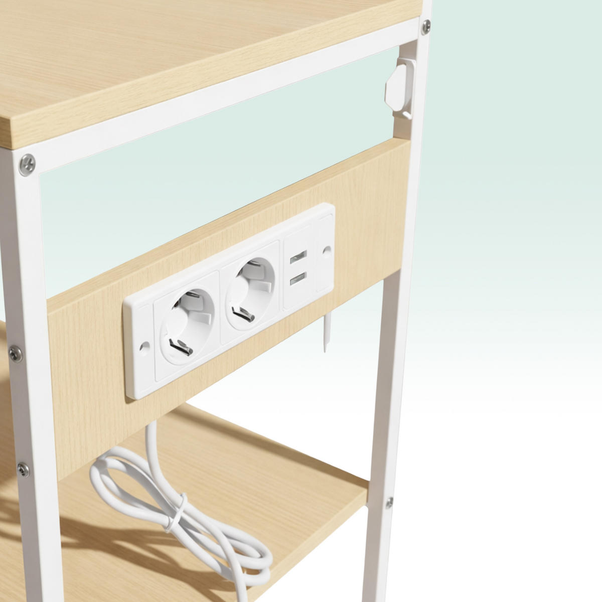 KUCHYNSKÁ pol. - viacfarebná, kov/kompozitné drevo (40/151/82cm) - Relaxdays