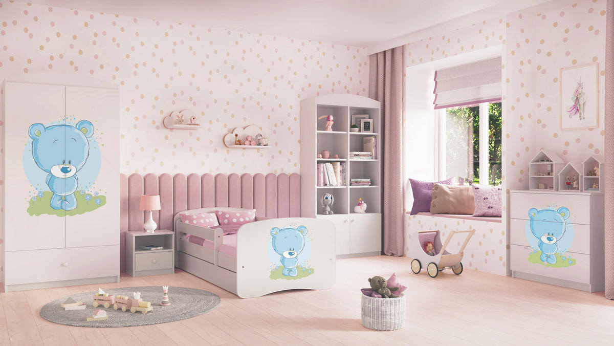 KOMMODE Babydreams Blaubär 81/81/41 - Weiß, Holzwerkstoff (81/81/41cm) - RAUMHIRSCH FURNITURE