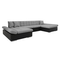 WOHNLANDSCHAFTEN Alia - Schwarz/Grau, Holz/Textil (360/75/160cm) - MIRJAN24