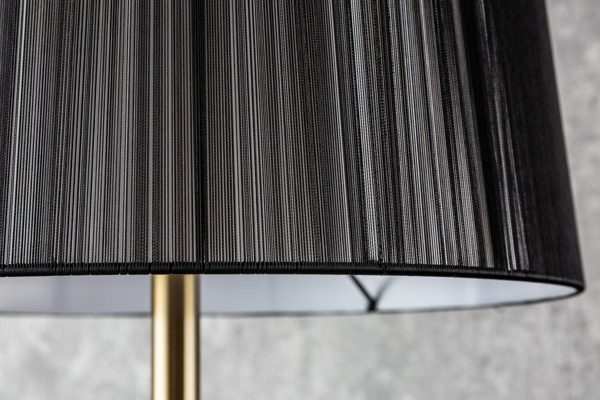 STEHLEUCHTE LUCIE Metall Gold 160 cm - Goldfarben/Schwarz, Metall (40/40/160cm) - riess-ambiente