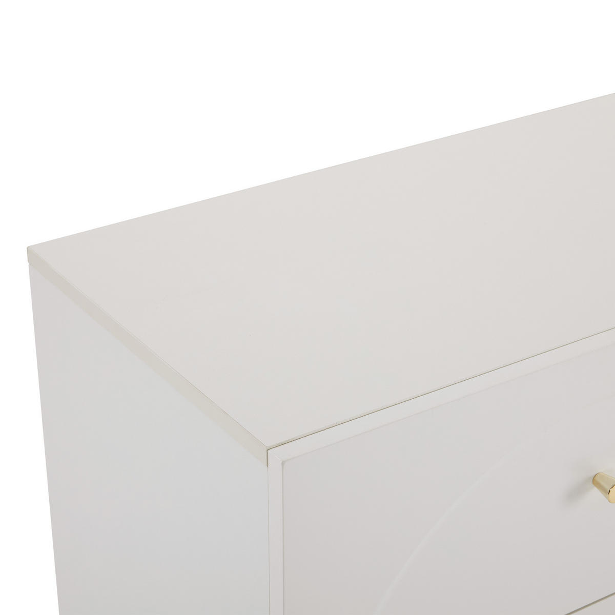 SIDEBOARD in Weiß Kommode mit 6 Schubladen Türkommode Stauraum für Wohnzimmer Schlafzimmer Flur ,B120/T40/H82cm - Weiß, Holzwerkstoff/Metall (120/82/40cm) - STILVORA