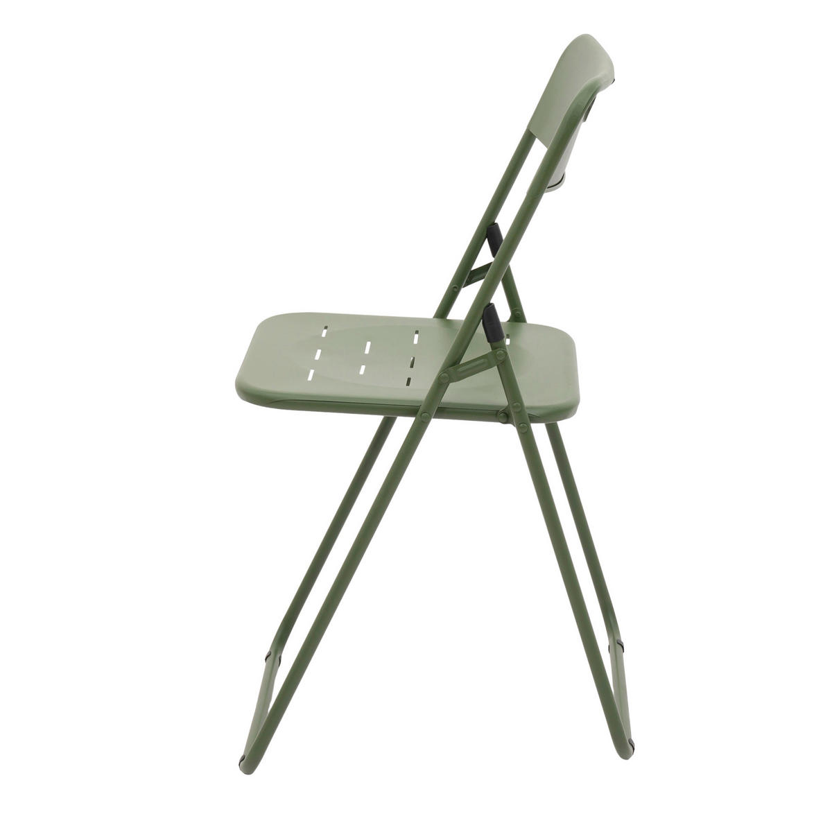 GARTENSET aus Stahl 60x60x73 cm Grün klappbar, 3-teilig und pflegeleicht - Grün, Metall - Modfu