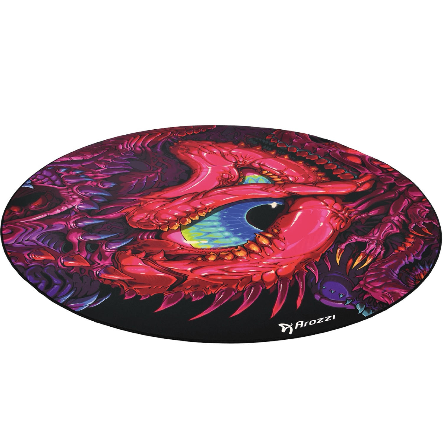 BODENSCHUTZMATTEN Zona Runden 121 cm Crawling Chaos - Rot/Lila, Textil (121/121cm) - Arozzi