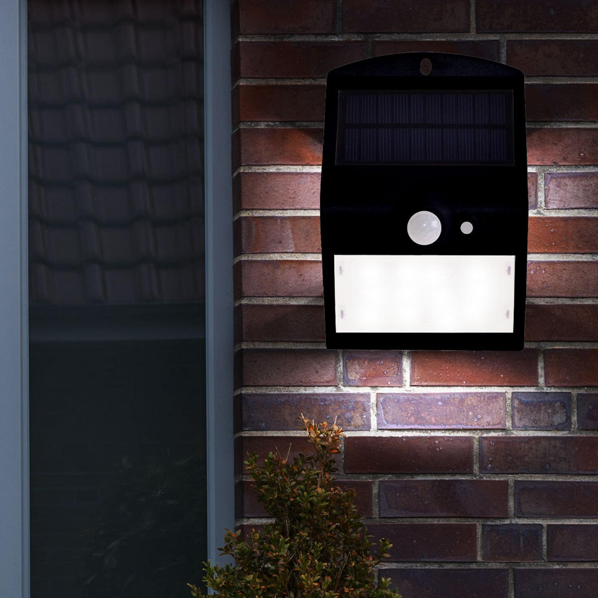 LED WANDLEUCHTE Kunststoff Schwarz 2er Set - Schwarz, Kunststoff (14.5/9.6/7.9cm)