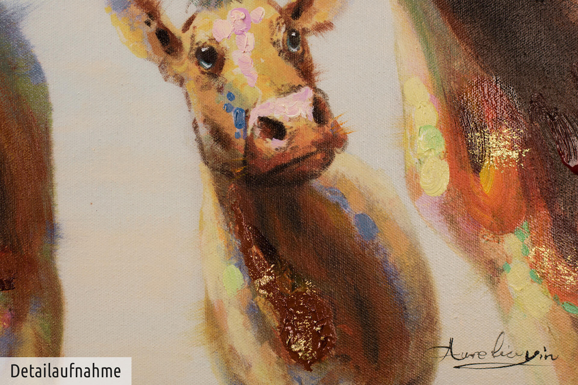 ÖLGEMÄLDE 100/75 cm - Braun, Holz/Textil (1.82/75cm) - KUNSTLOFT