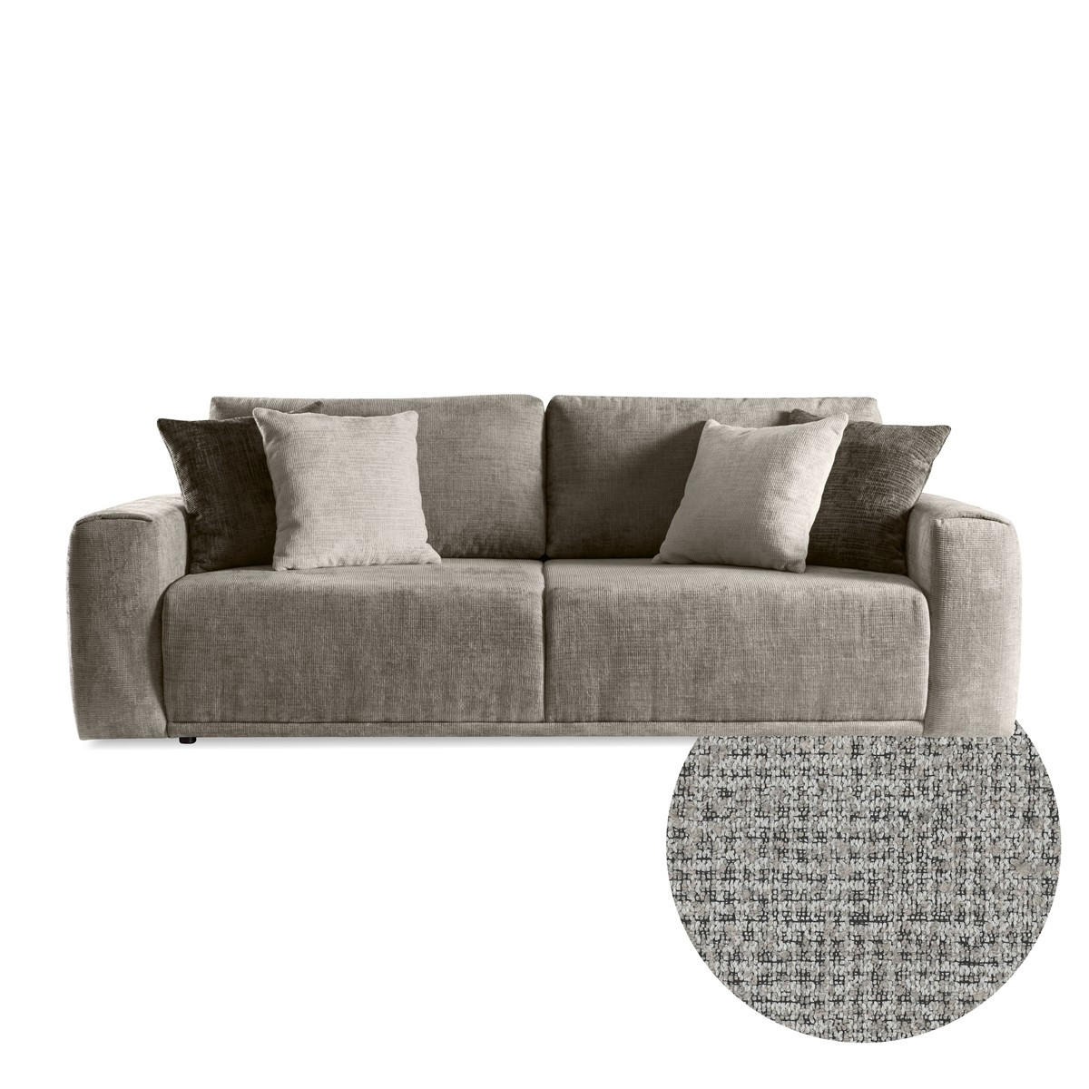 SOFA Alcamo Braun, Schlafsofa - Braun, Holzwerkstoff/Textil (250/93/118cm) - Bettso