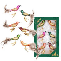 CHRISTBAUMSCHMUCK Waldvögel Mini-Set Mehrfarbig 6cm (Glas / 6 Stk.) - Multicolor, Glas (2/3/6cm) - Krebs Glas Lauscha