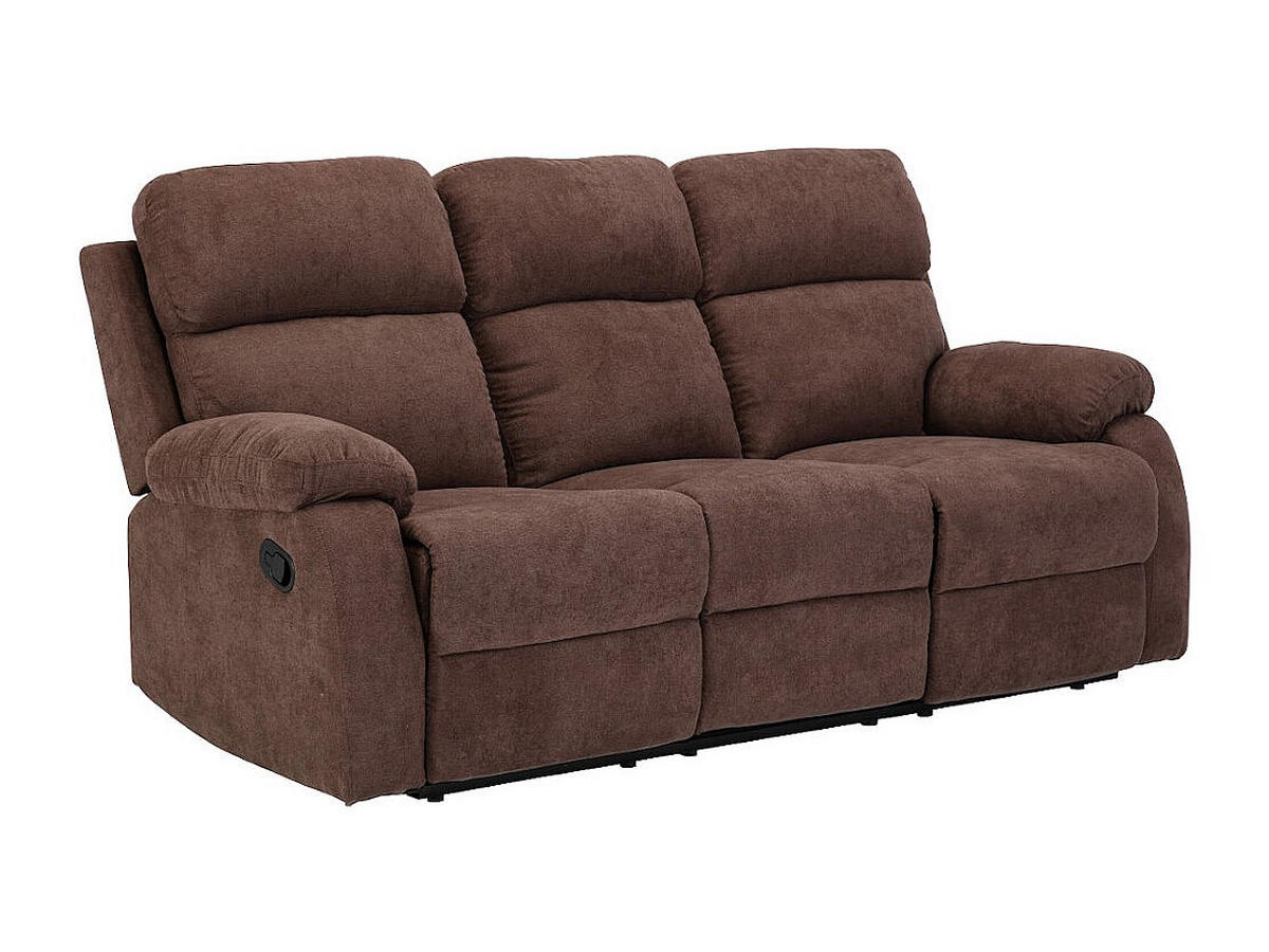 COUCHGARNITUR mit Sessel - 6 Personen - Stoff - Braun - TOLZANO - Braun, Textil (201/100/96cm) - Vente-Unique