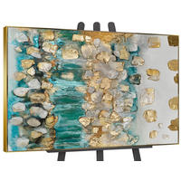 GEMÄLDE Rhythmus der Unendlichkeit II Schattenfugenrahmen Gold 180x120 cm - Goldfarben, Holz (180/120cm) - YS-art gallery