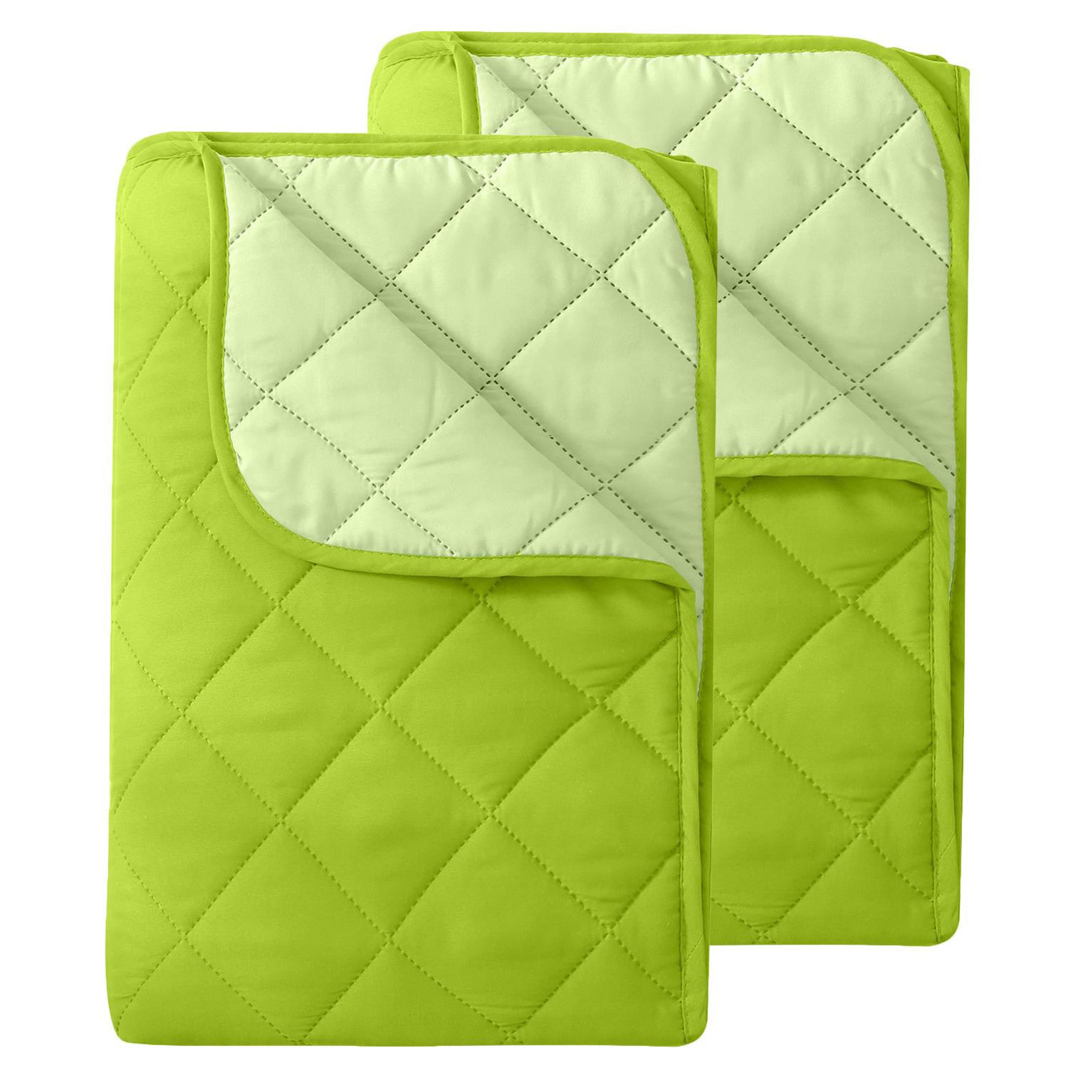 SOMMERBETT 2er Set Camping grün 135/200 cm Steppbett im Wende-Design Duo-Color - Grün, Textil (135/200cm) - wometo