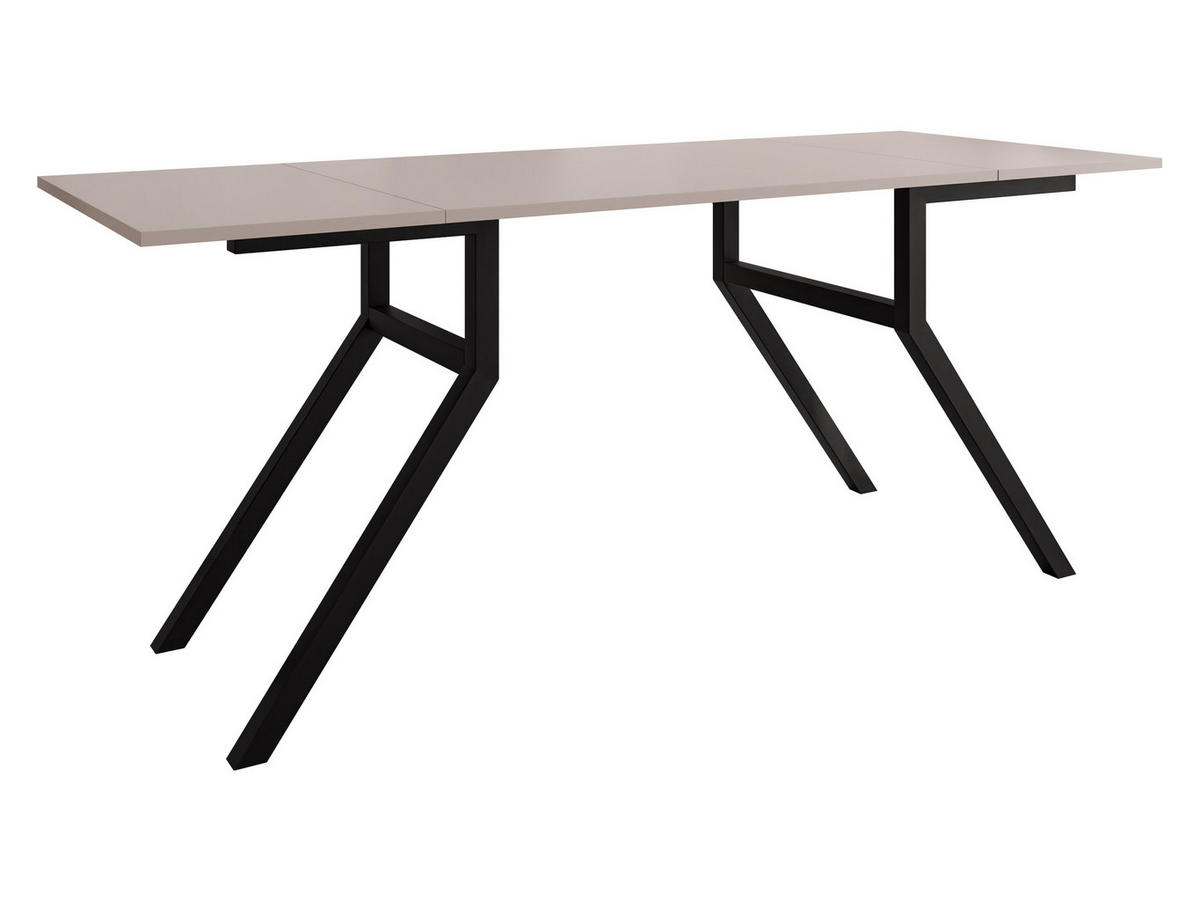 2-IN-1 COUCHTISCH UND ESSTISCH Xena Bis - Kaschmir/Schwarz, Holzwerkstoff/Metall (70/100/45cm) - MIRJAN24