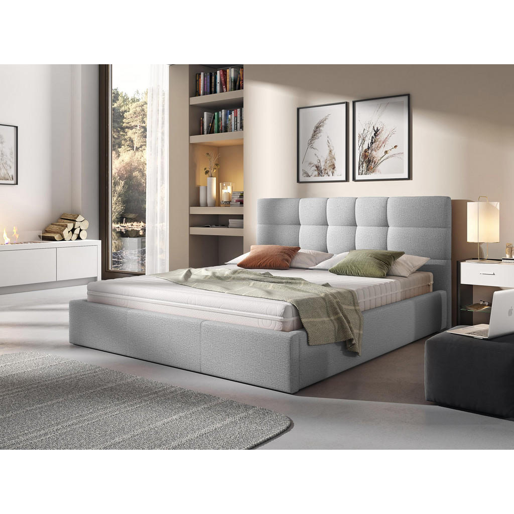 Thumbnail - Mirjan24 Polsterbett, Hellgrau, Textil, Rechteckig, 160x200 cm, Schlafzimmer, Betten, Polsterbetten
