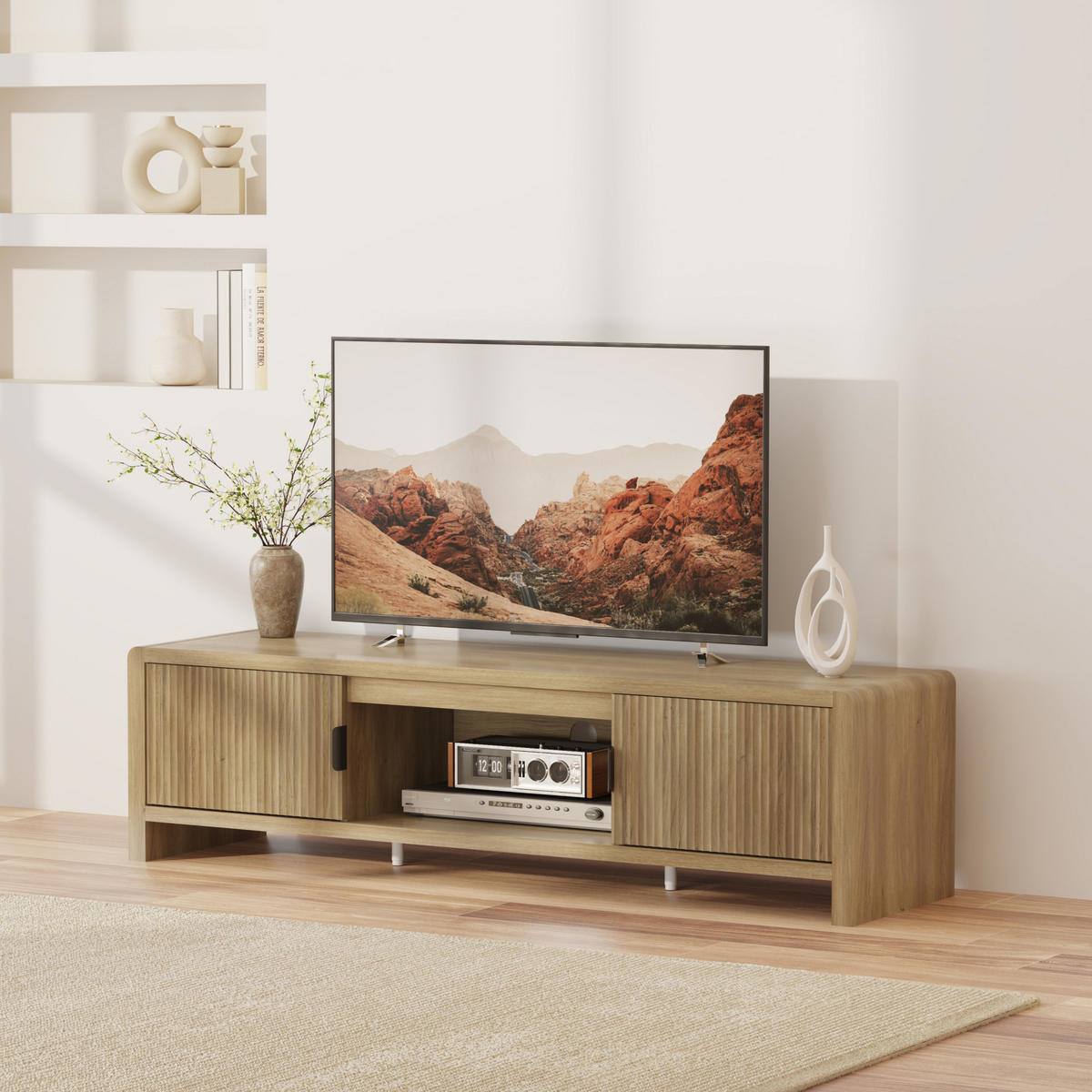 FERNSEHSCHRANK Lukkodso - Braun, Holzwerkstoff (150/40/40cm) - [en.casa]