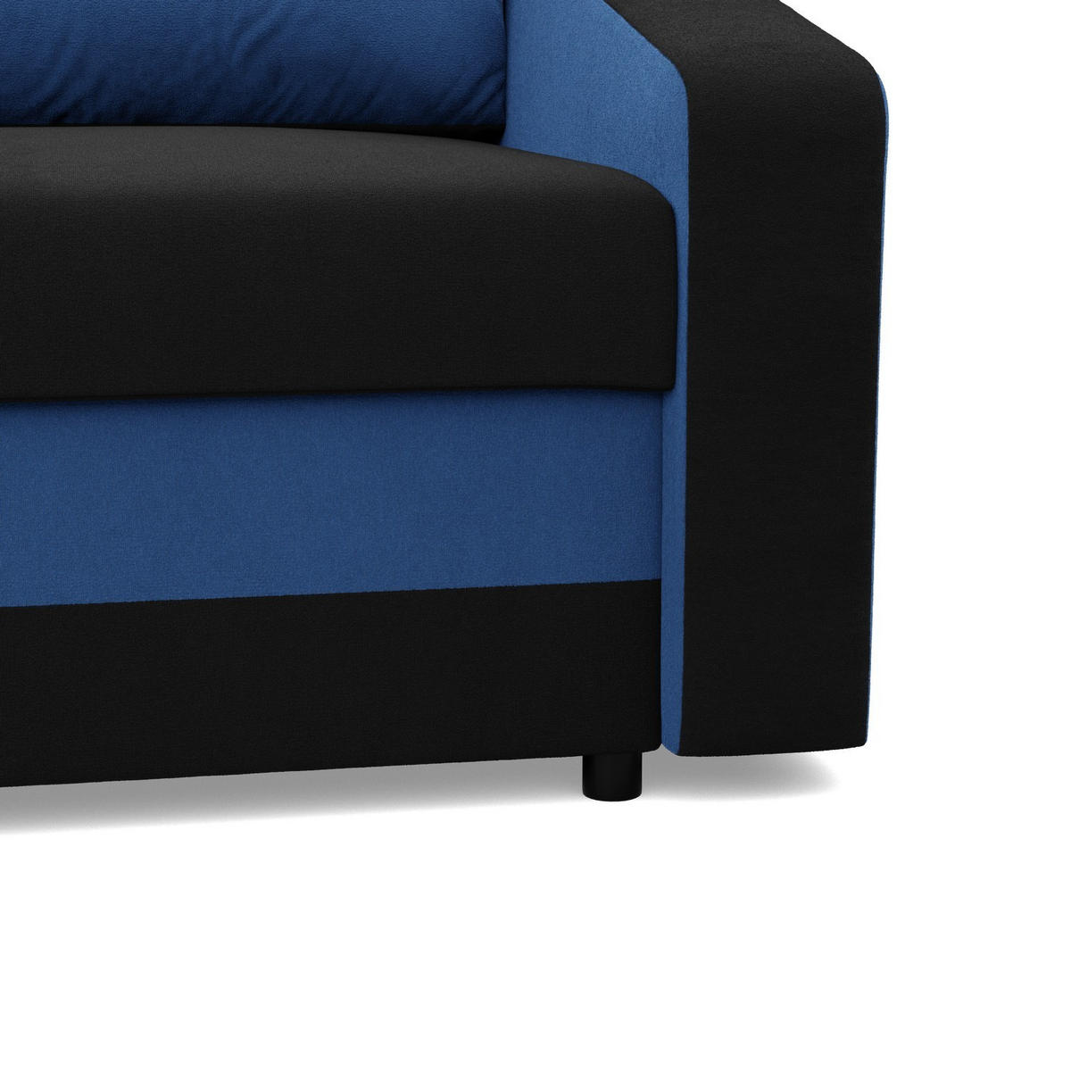 LOUNGESESSEL ORION, Schwarz + Dunkelblau - Schwarz/Dunkelblau, Textil (83/85/92cm)