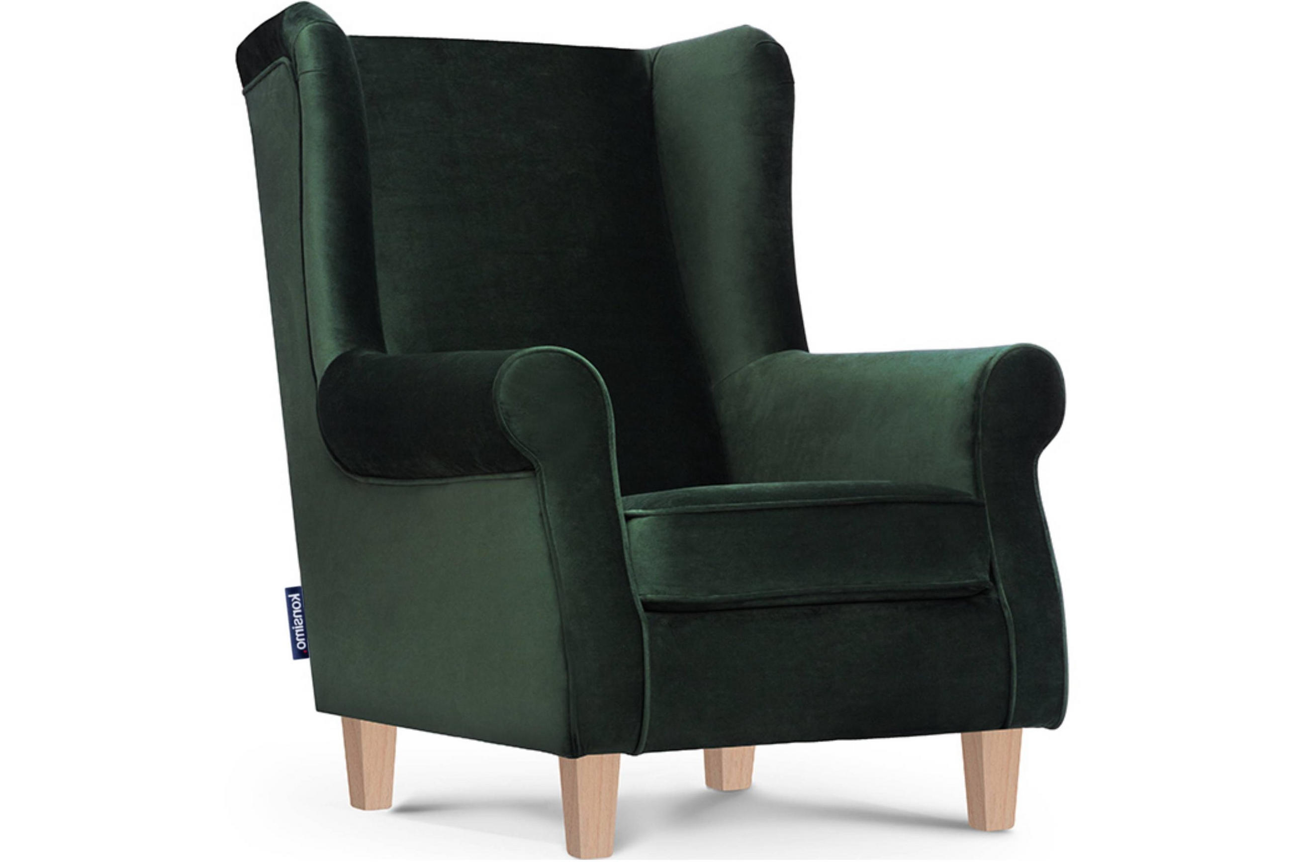 Konsimo® Ohrensessel Grün 82x105x97 cm