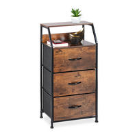 KOMMODE - Dunkelbraun, Holz/Holzwerkstoff (45/92/30cm) - Relaxdays