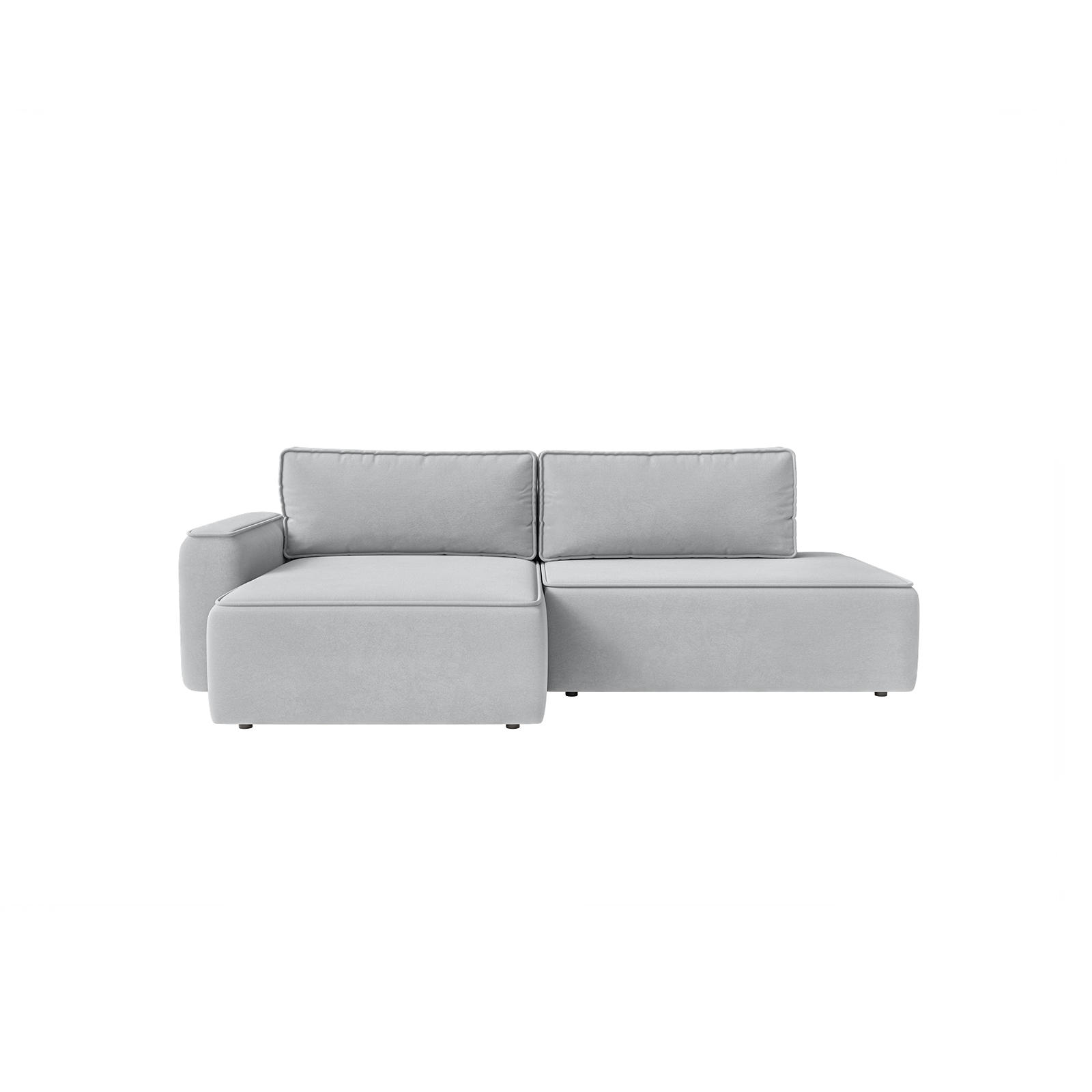 ECKSOFA Sarro mit Schlaffunktion, Silber - Silberfarben, Textil (165/260cm) - Fedve