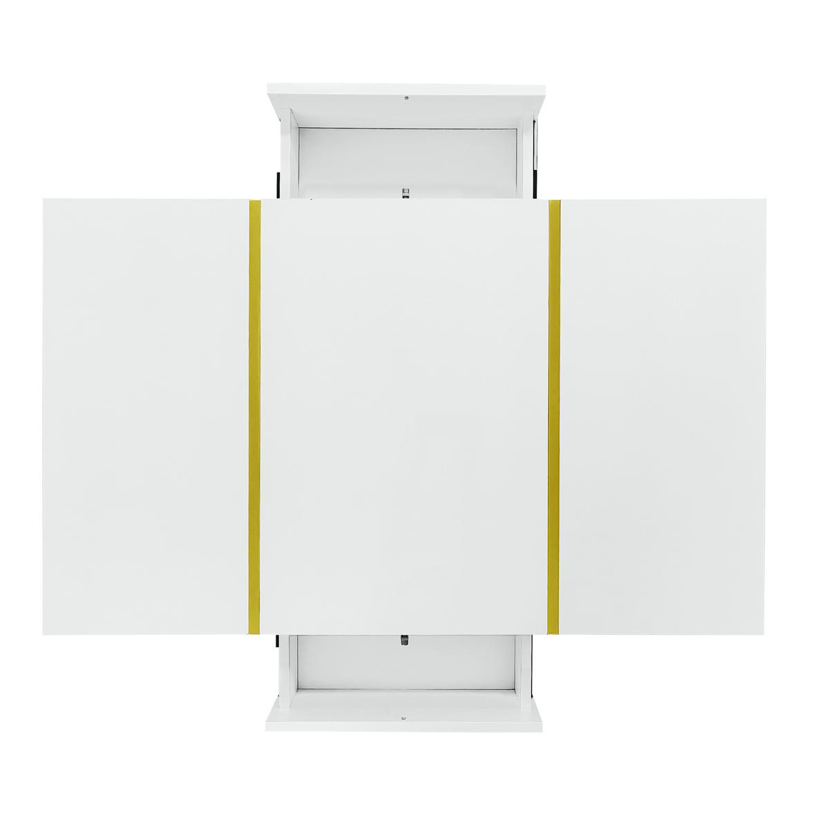 COUCHTISCH 100/60/41,5 cm weiß Hochglanz mit 2 Schubladen - Weiß, Holzwerkstoff (100/60/41.5cm) - OKWISH