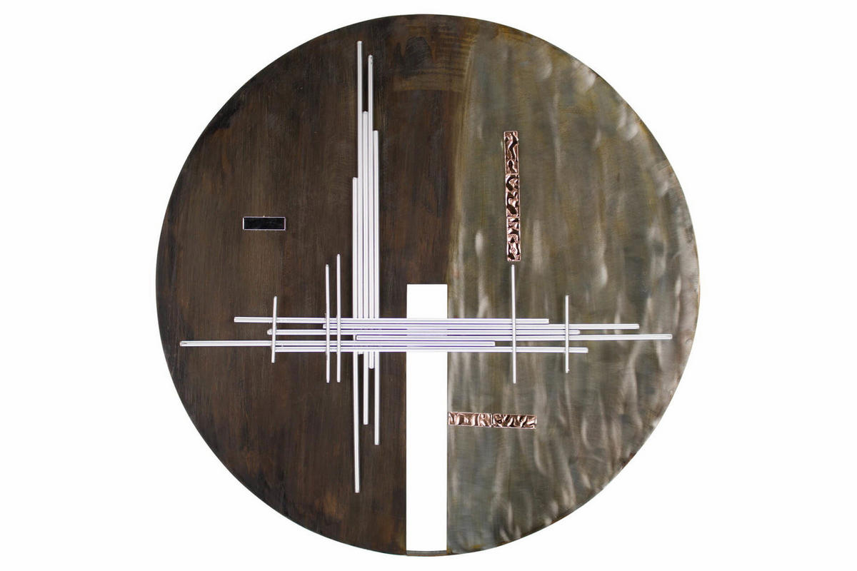 WANDDEKO Braun 61/61 cm - Braun, Metall (1.5/61/6cm) - KUNSTLOFT