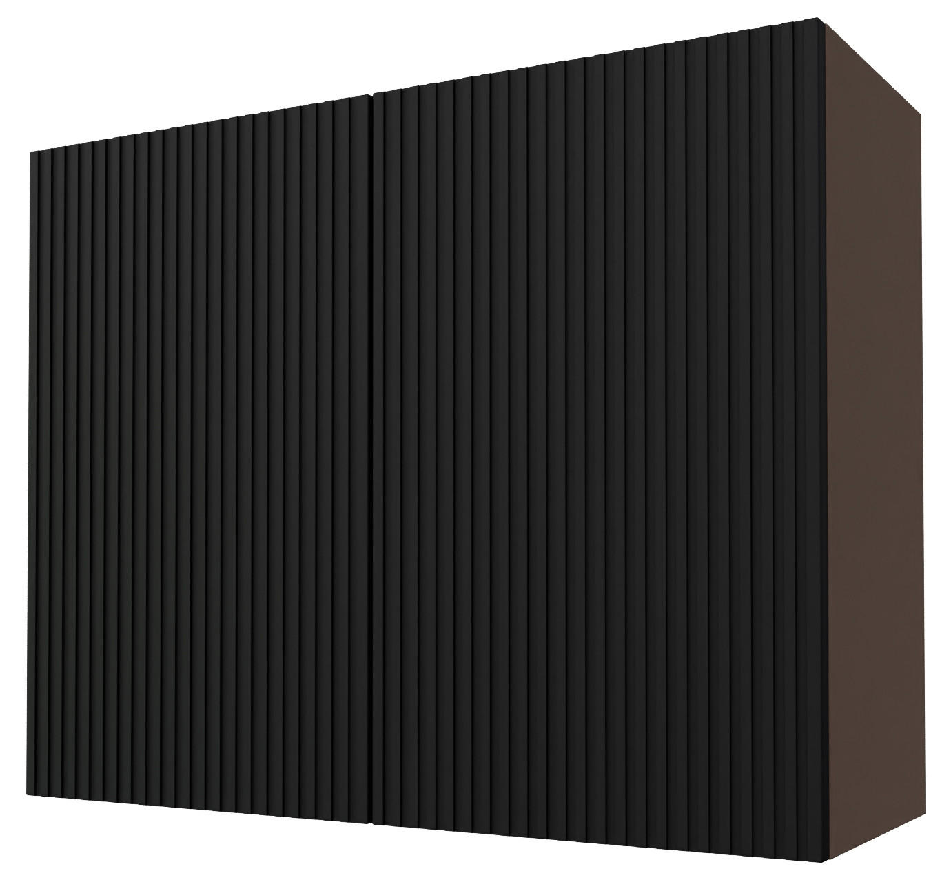 Feldmann-Wohnen Küchenhängeschrank Schwarz, Dunkelgrau 90x72x32.5 cm