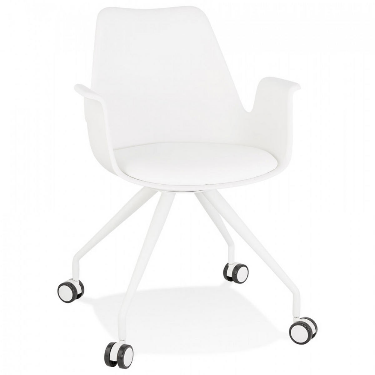 BÜROSTUHL Weiß 60x89x60cm - Weiß, Kunststoff/Metall (60/89/60cm) - AlterEgo
