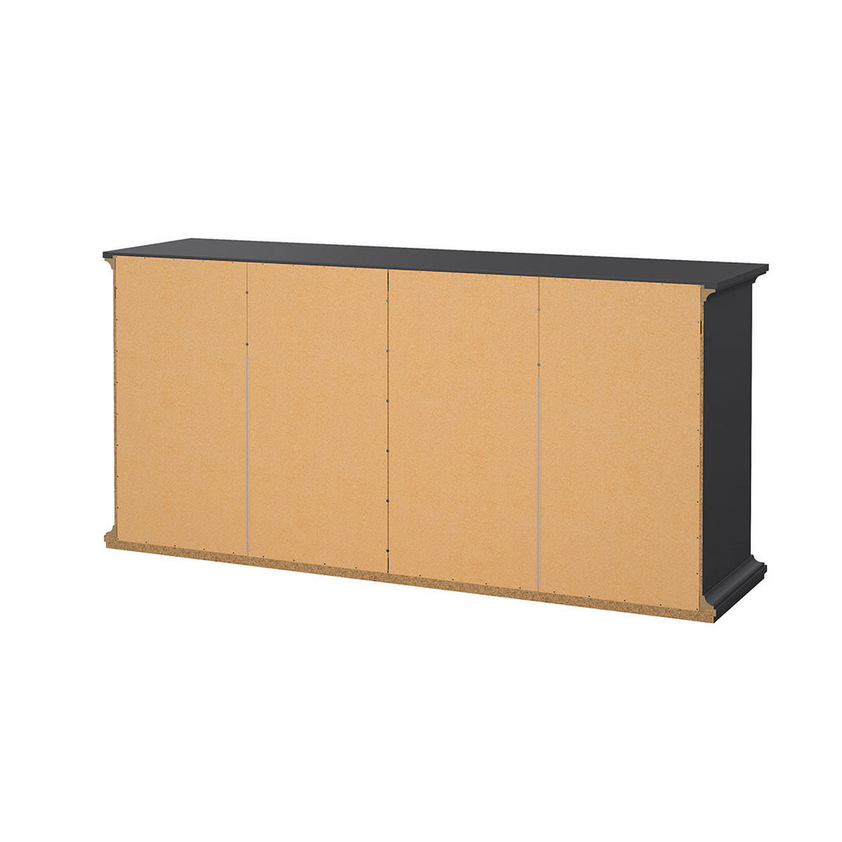 KOMMODE Schwarz - Schwarz, Holzwerkstoff (183/87/48cm) - ebuy24