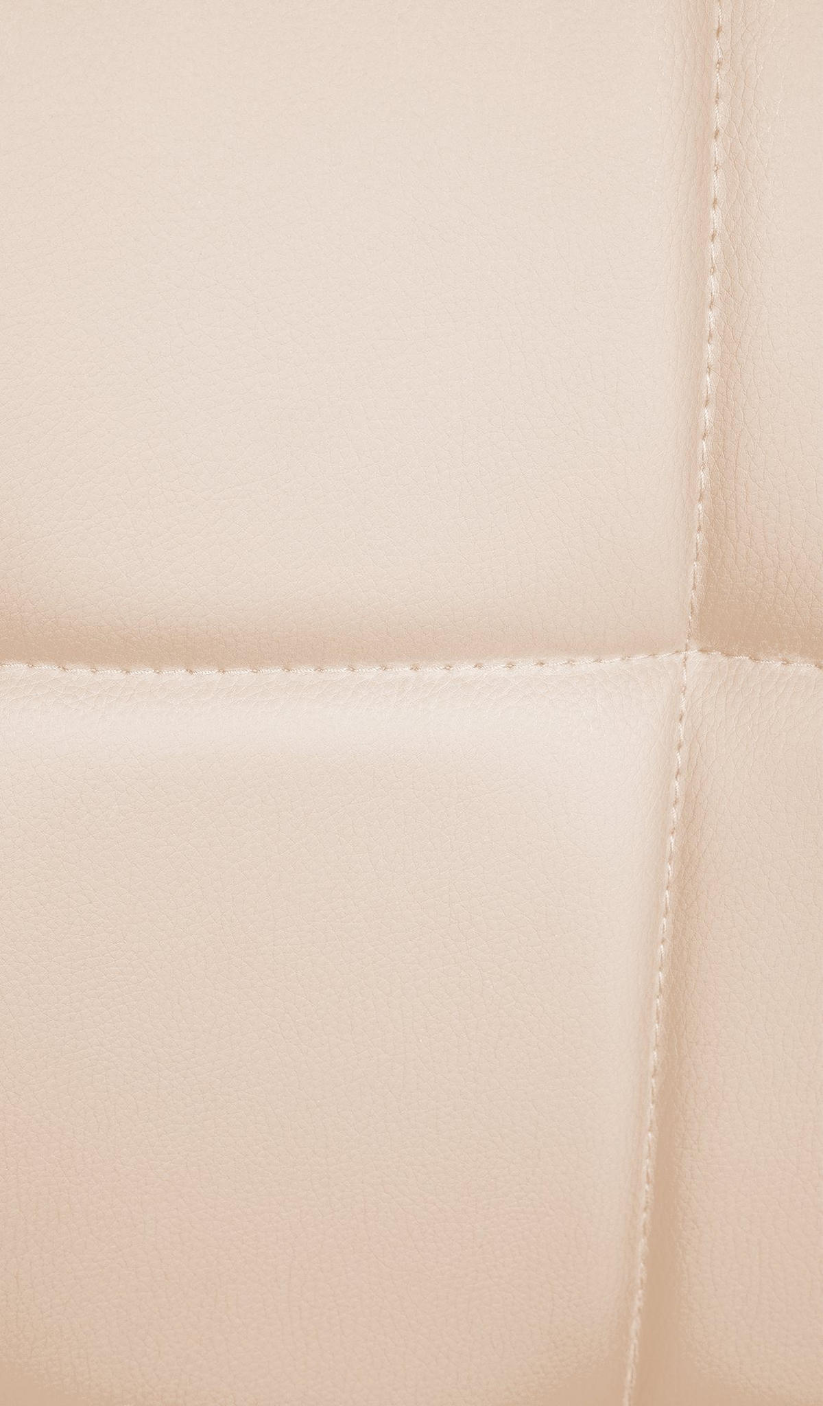 DREHSTUHL Lederlook creme - Chromfarben/Creme, Textil/Metall (44/74/49cm) - CLP