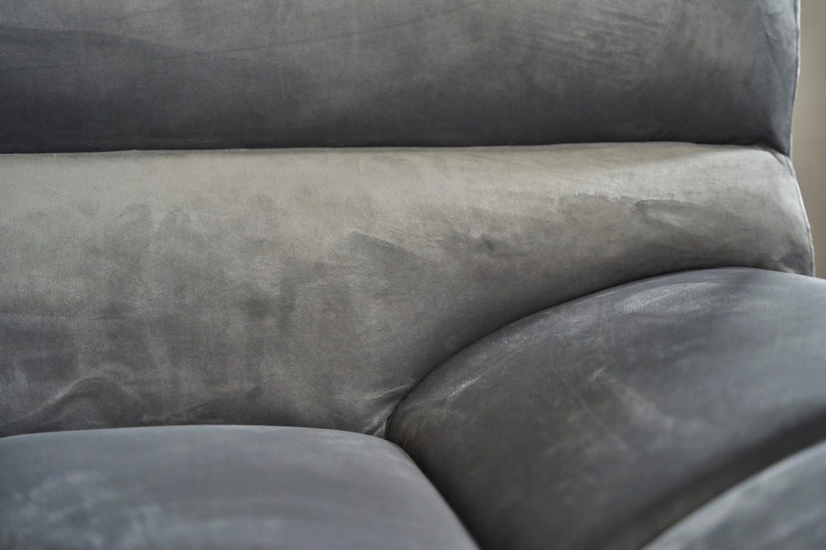 BIG SOFA NERLA Grau Webstoff - Dunkelbraun/Schwarz, Textil (260/78/165cm) - KAWOLA