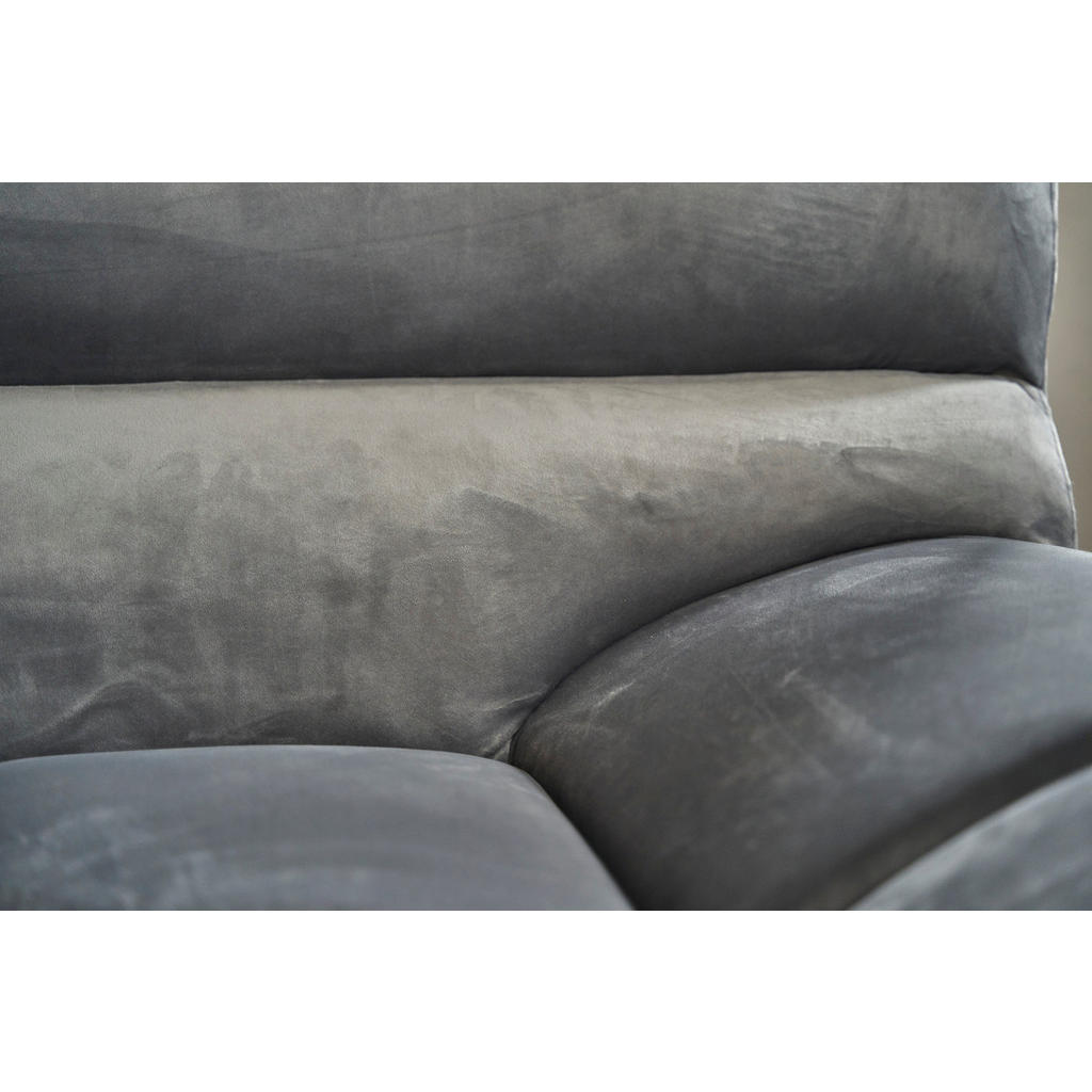 Thumbnail - Kawola Big, Grau, Textil, Echtholz, 3-Sitzer, Füllung: Schaumstoff, Ottomane links, 260x78x165 cm, Wohnzimmer, Sofas & C...