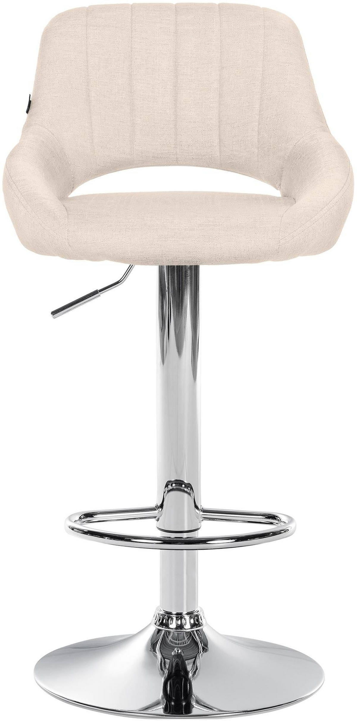 BARHOCKER 2er Set Segad Stoff Creme Silber - Creme, Textil (47/85/48cm) - DELUKE