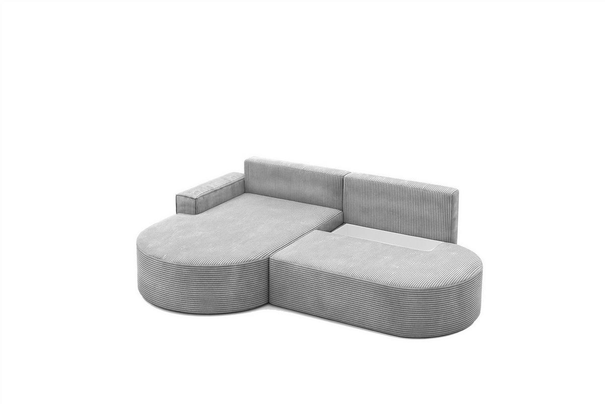 ECKSOFA Girona Mit Schlaffunktion - Hellgrau, Holzwerkstoff/Textil (278/179cm) - Fun Möbel