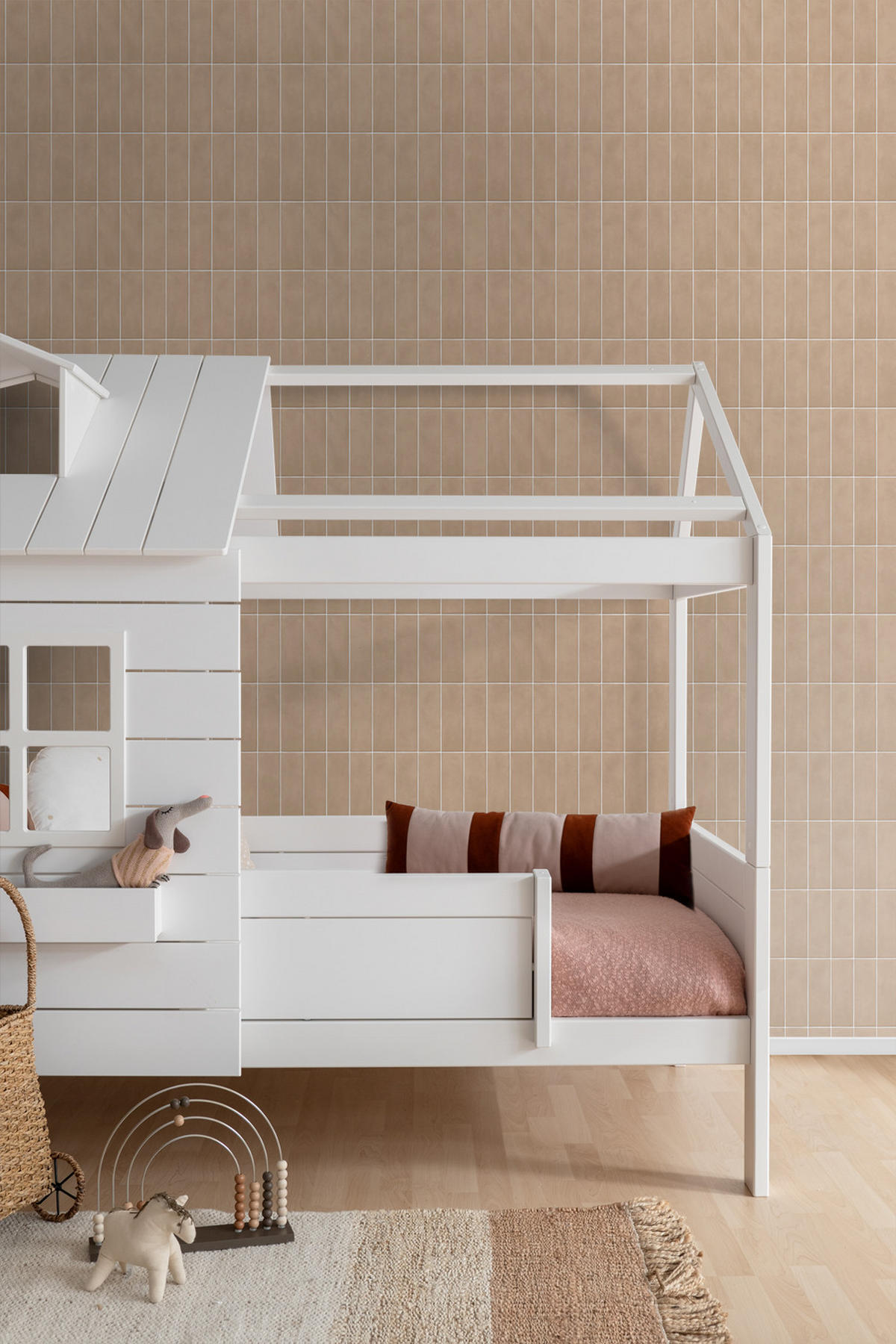 TAPETE Fliesenmuster 50 x 900 cm - Braun, Papier (50/900cm) - ESTAhome
