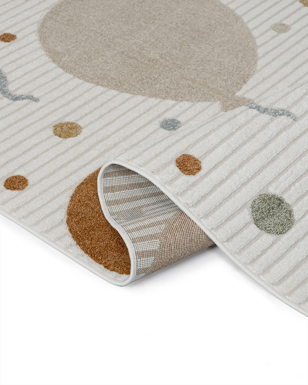 KINDERTEPPICH Alora Verde Mazovia 160x230cm Creme Grün Ballon Kurzflor - Creme, Textil (160/230cm) - Mazovia