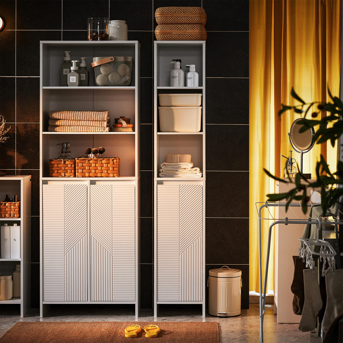 HOCHSCHRANK Weiß - Weiß, Holzwerkstoff (30/170/30cm) - SoBuy