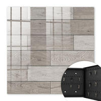 SCHLÜSSELBOX Schwarz 30x30 cm- Türöffnung nach rechts - Graues Holz - Grau, Metall (30/30/5cm) - TULUP