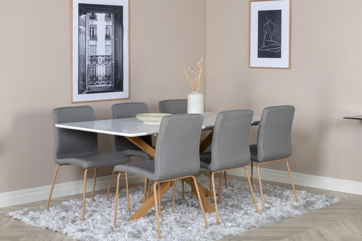 ESSTISCH PIAZZA Weiß 90x180x75 cm - Weiß, Holzwerkstoff (180/90/75cm) - FURNLUX