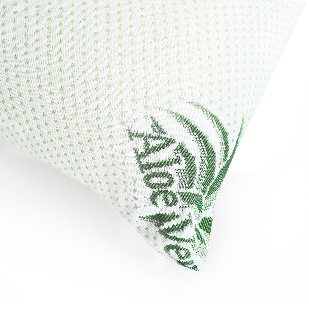 KISSEN 40x80 cm - Weißes Memory Foam Kopfkissen mit Aloe Vera Bezug - Weiß, Textil (40/80cm) - Mister Sandman