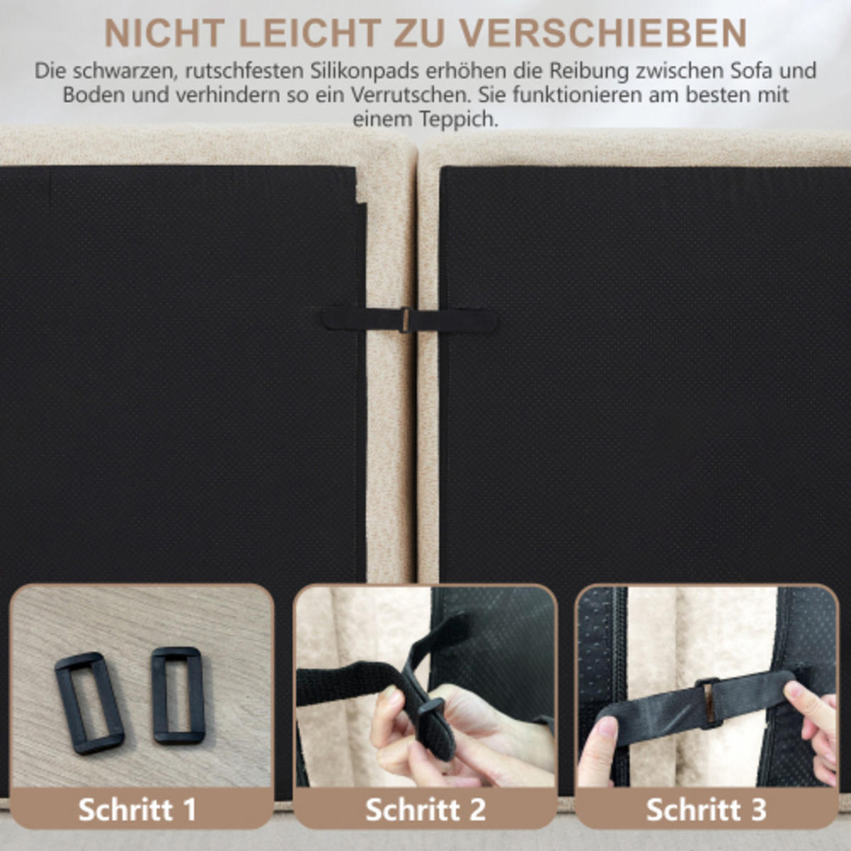 ECKSOFA 210×165×79 cm Granular Fleece rahmenlos modular mit Ottoman,weiß - Weiß, Textil (165/210cm) - Luhomfu