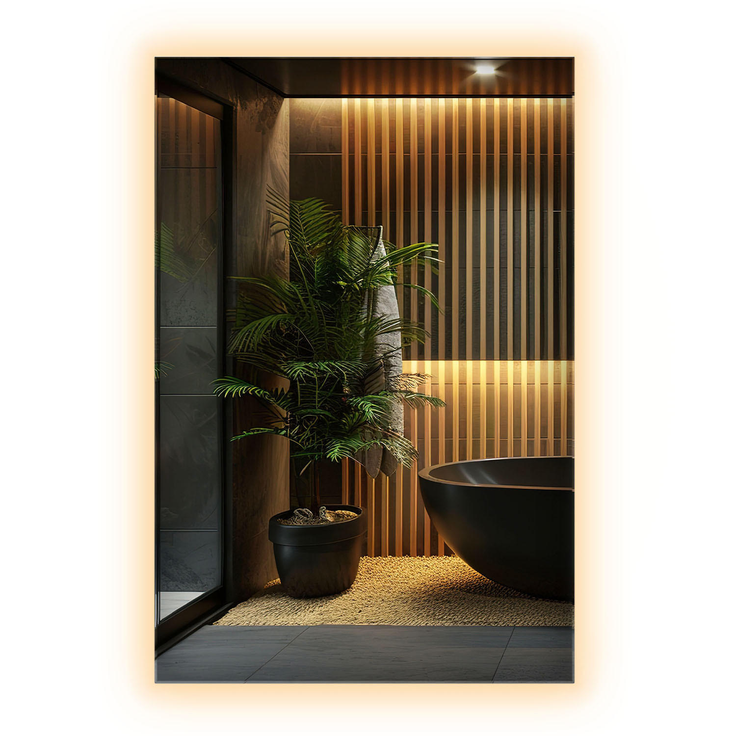 Wallfluent Led-Spiegel Transparent 40x60x0.4 cm