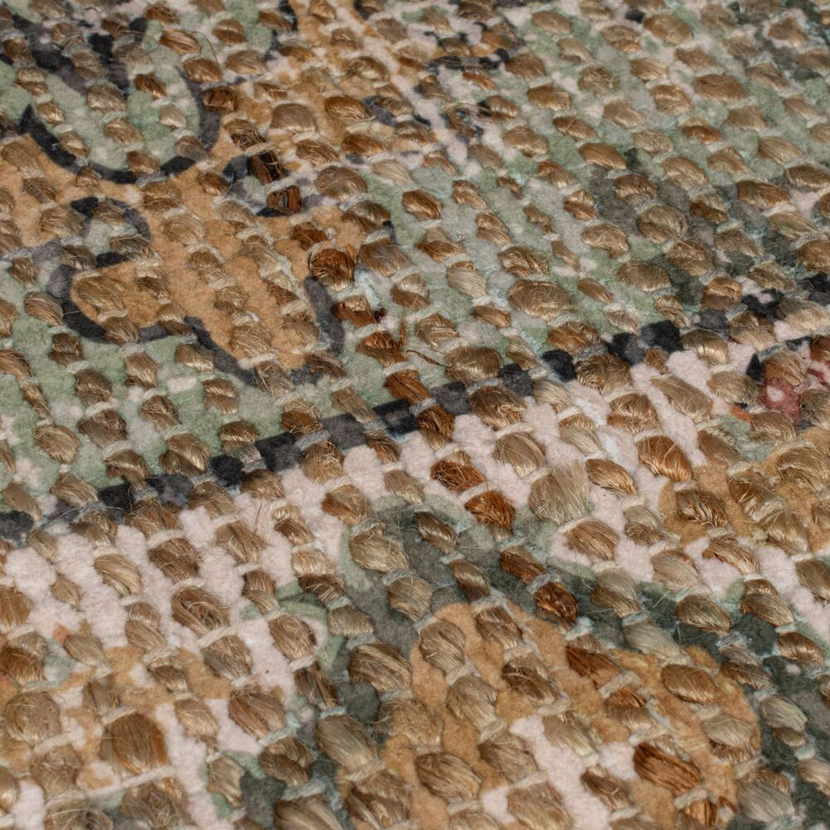 TEPPICH Jute Vintage-Design, robust DEEPE, Braun-Grün 120x170 cm - Braun, Textil (120/170cm) - KADIMA DESIGN