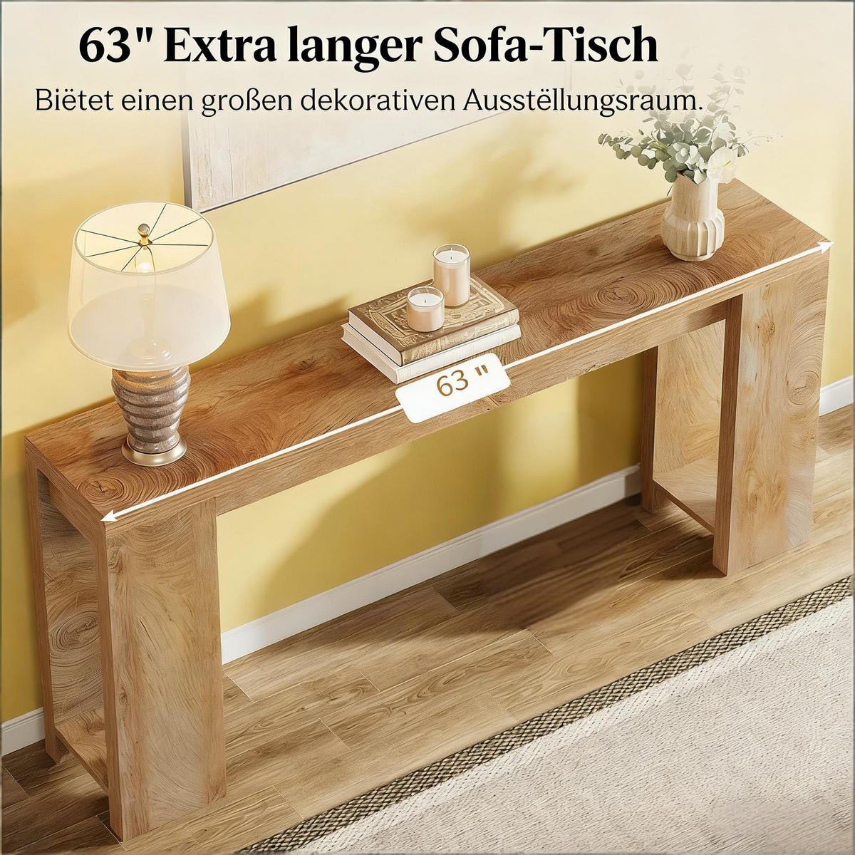 KONSOLENTISCH Braun 160/29,5/85 cm - Braun, Holz (29.5/160/85cm) - PANGIVO
