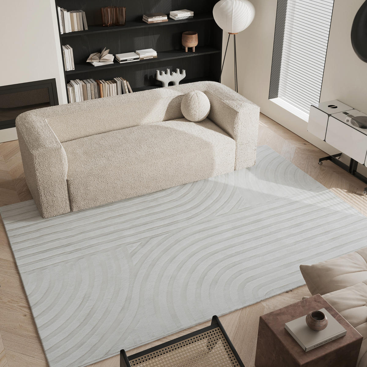 TEPPICHE Viskose Gebrochenes Weiß 230cm - Weiß, Textil (230/160cm) - Sia Home