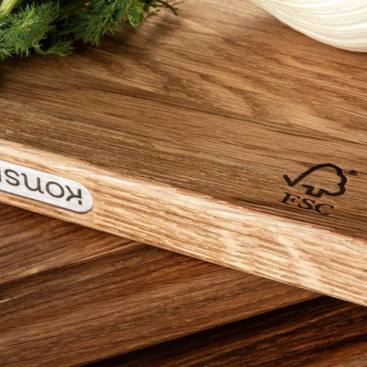 SCHNEIDEBRETTER SOLIDA 3-tlg - Eichefarben/Braun, Holz (30/40cm) - KONSIMO®