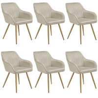 ESSZIMMERSTUHL 6er Set Marilyn 58 x 62 x 82 cm creme/gold - Goldfarben/Creme, Kunststoff (58/82/62cm) - tectake