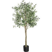 KUNSTPFLANZE Olivenbaum 180 cm Grün - Grün, Kunststoff (180cm)