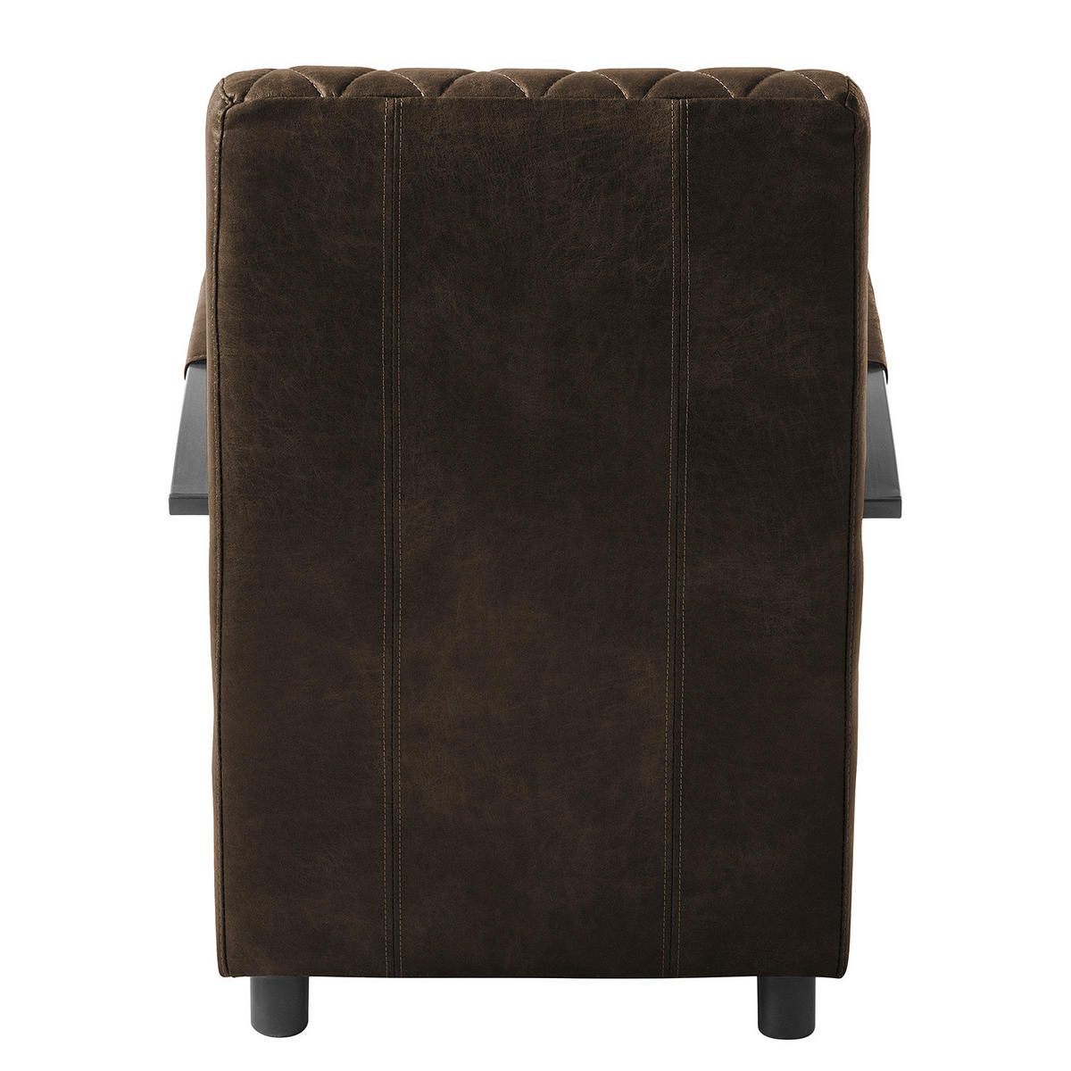 SESSEL - Antiklederlook - Graubraun, Textil (63/83/83cm) - home24