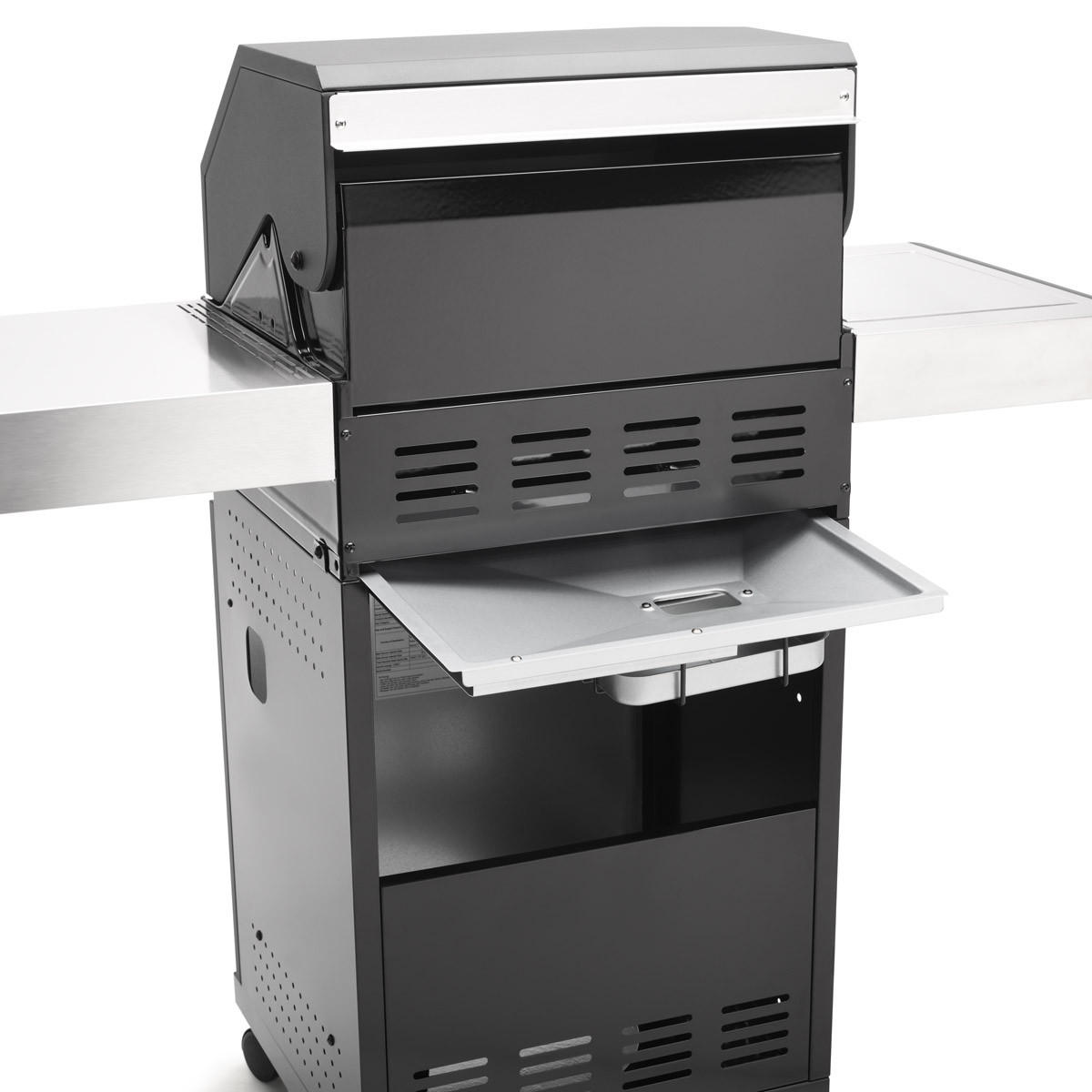 GASGRILL BLACK 2+1 Set mit Edelstahlrost - Schwarz, Metall (116/115/50cm) - TAINO