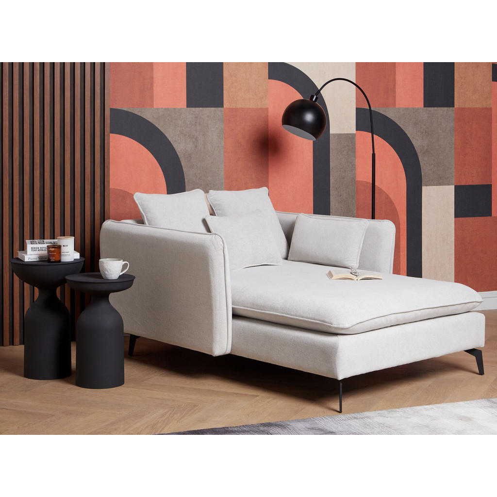 Thumbnail - Beliani Xxl-Sessel, Schwarz, Beige, Textil, 124x72x159 cm, Wohnzimmer, Sessel, Polstersessel